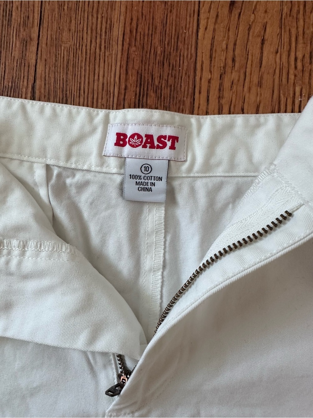 Boast White Cotton Tennis Shorts Size 10 - Picture 3 of 5